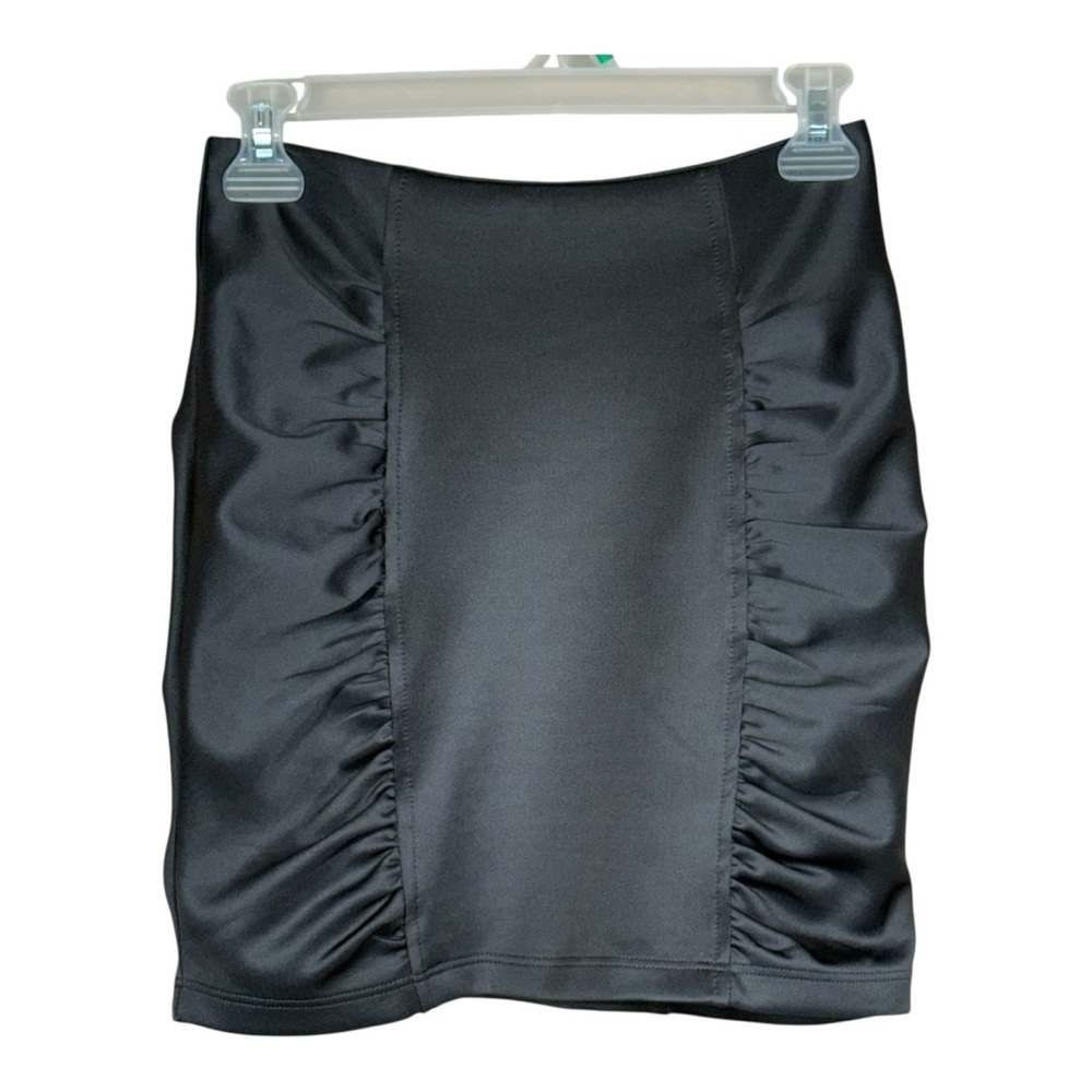 Body Central Dark Gray Satin Mini Skirt Size S Made in The USA
